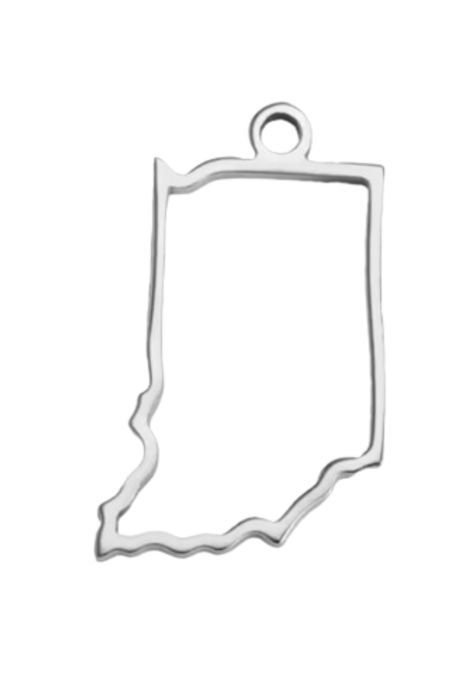 Indiana State Shape Charm