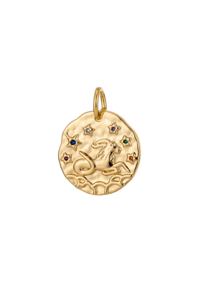 Colorful CZ Zodiac Coin Charm