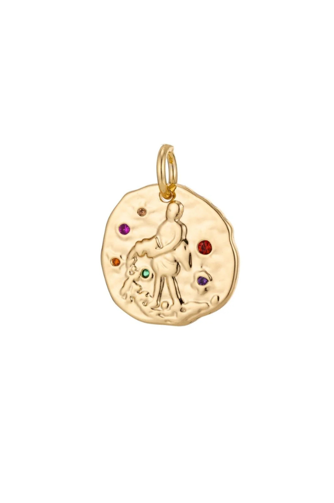 Colorful CZ Zodiac Coin Charm