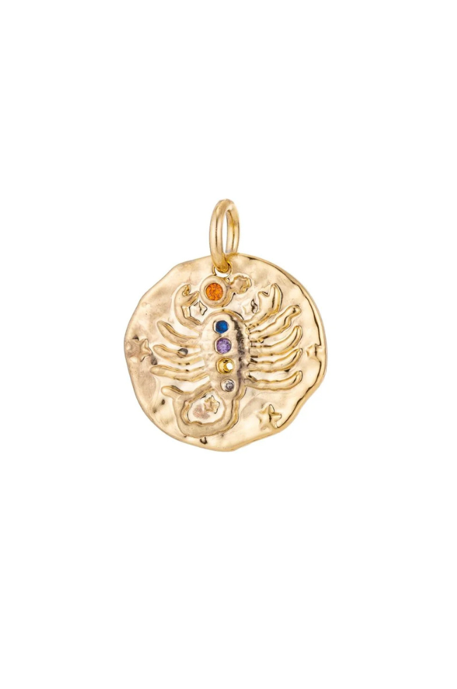 Colorful CZ Zodiac Coin Charm