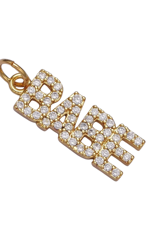 CZ Babe Word Charm