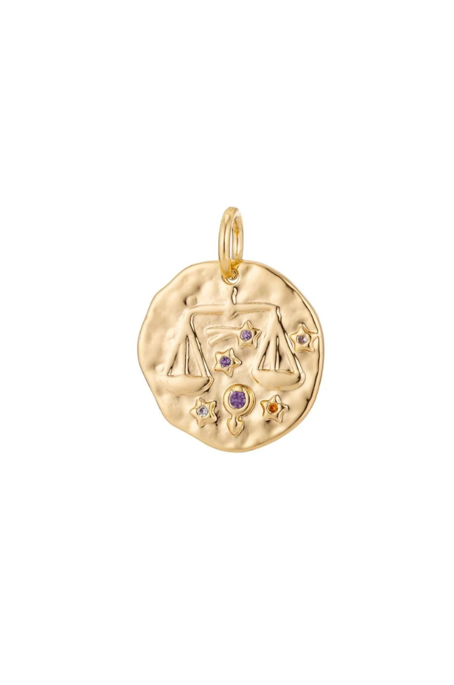 Colorful CZ Zodiac Coin Charm