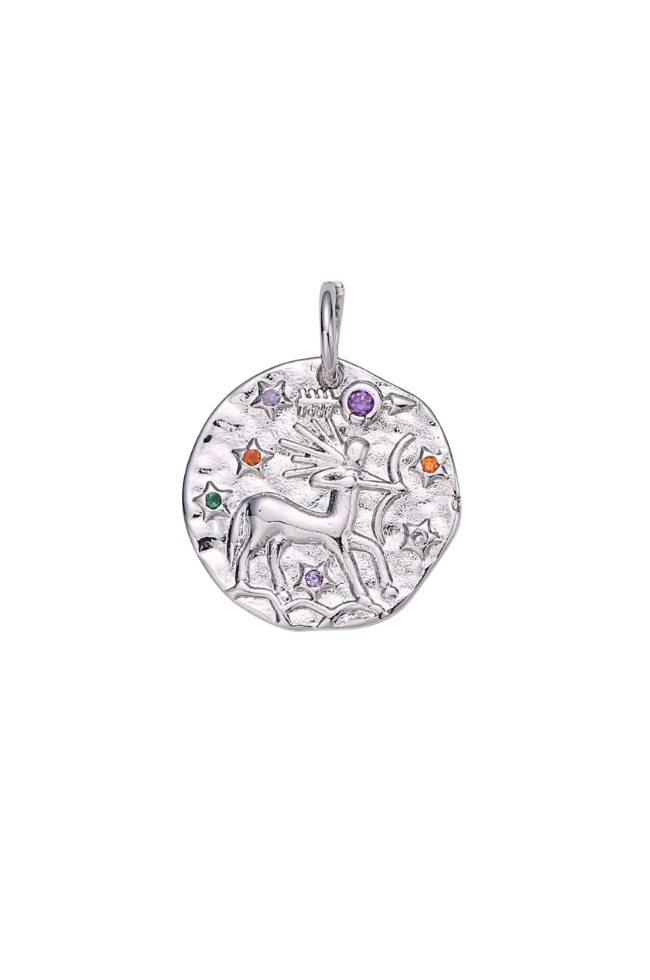 Colorful CZ Zodiac Coin Charm