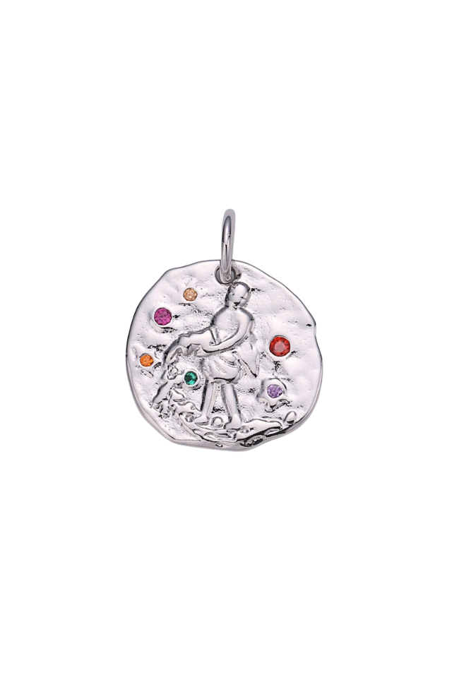Colorful CZ Zodiac Coin Charm