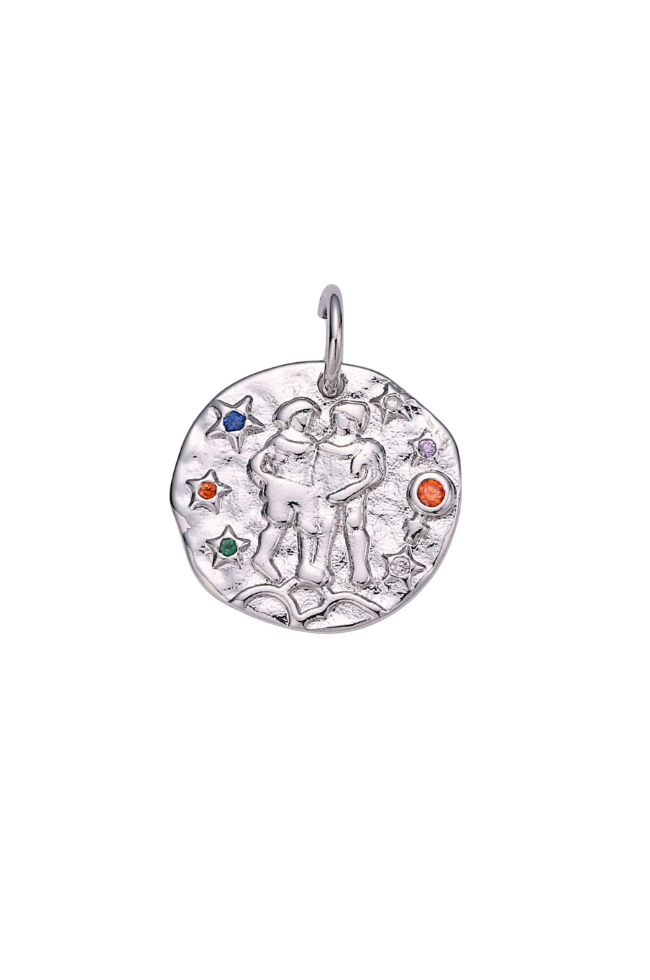 Colorful CZ Zodiac Coin Charm