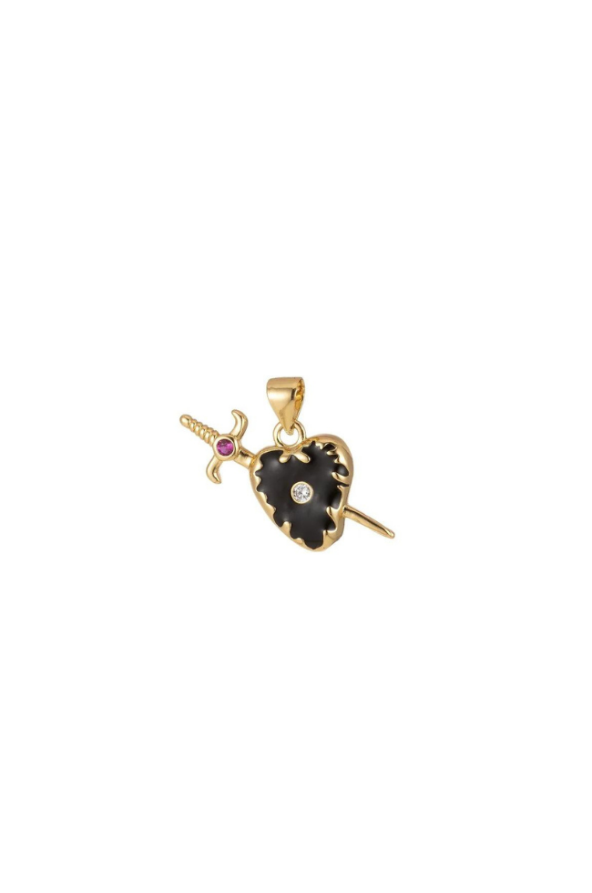 Dagger Heart Charm