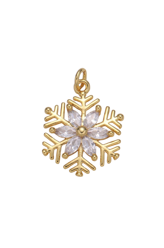 CZ Snowflake Charm