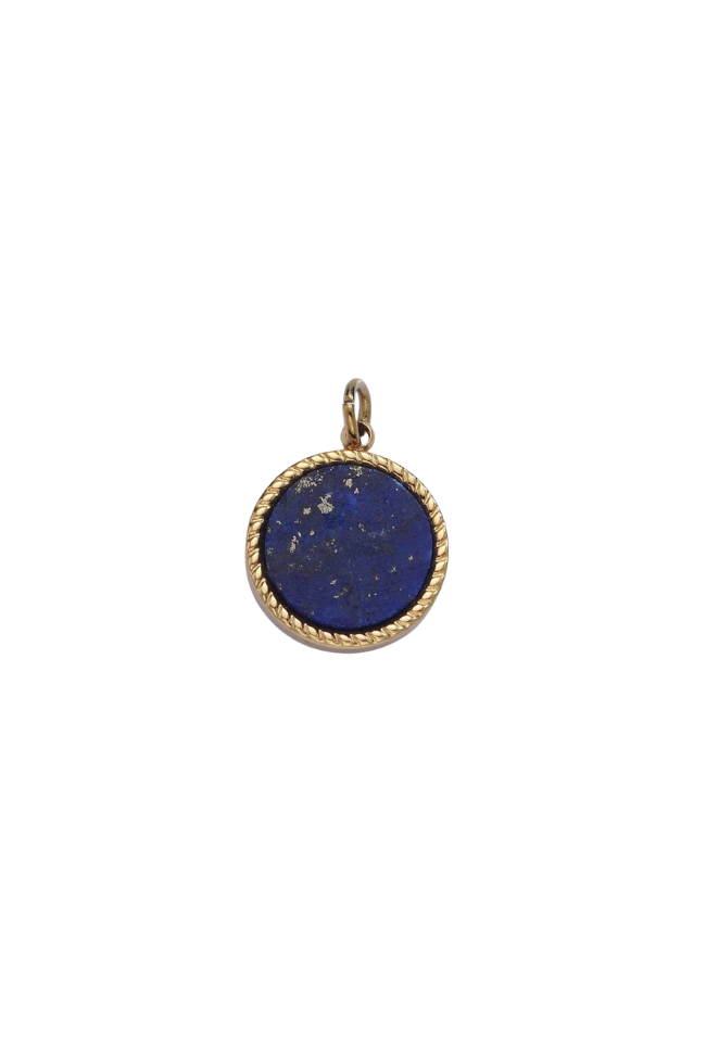 Braided Round Natural Gemstone Charm