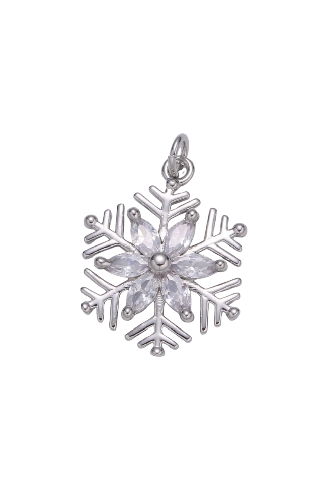 CZ Snowflake Charm