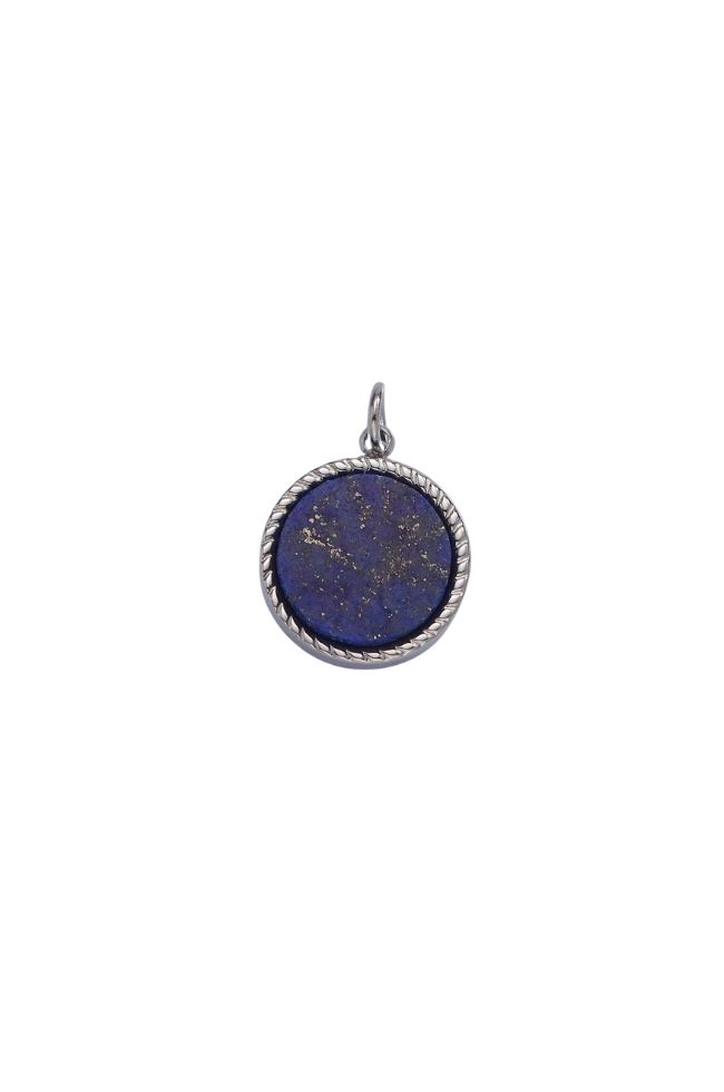 Braided Round Natural Gemstone Charm