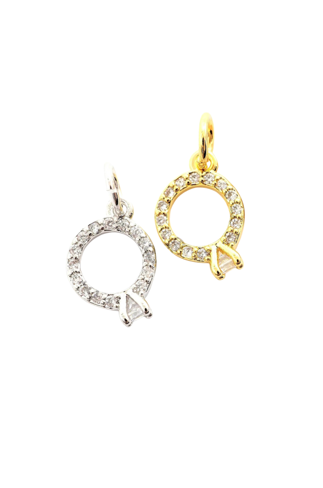 CZ Band Wedding Ring Charm