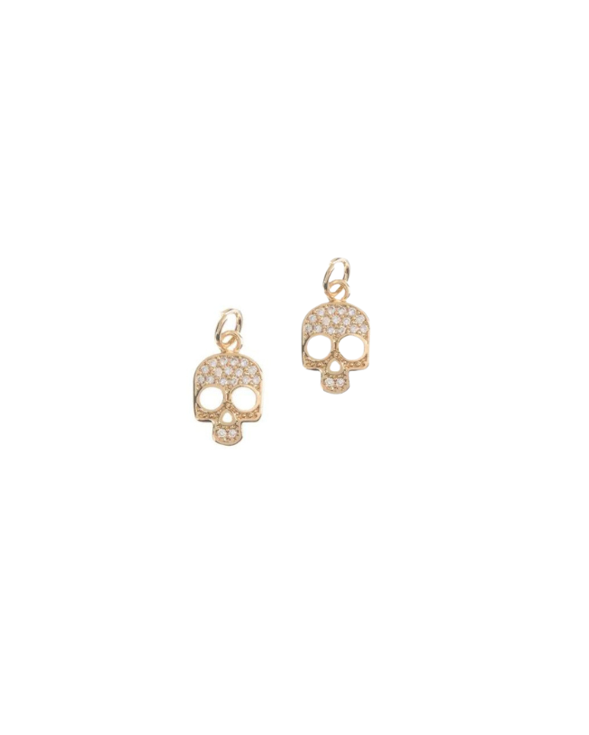 Dainty Pave Skull Charm