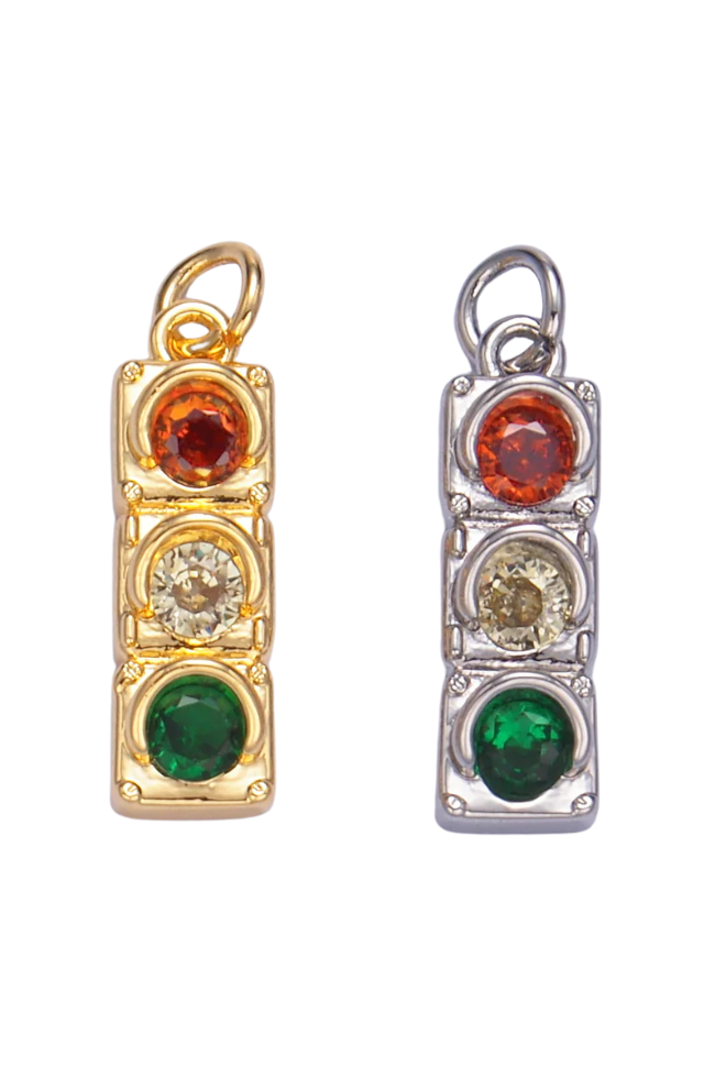 CZ Traffic Light Charm
