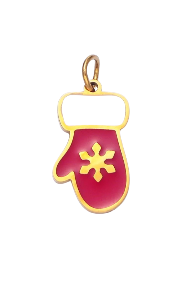 Enamel Mitten Charm