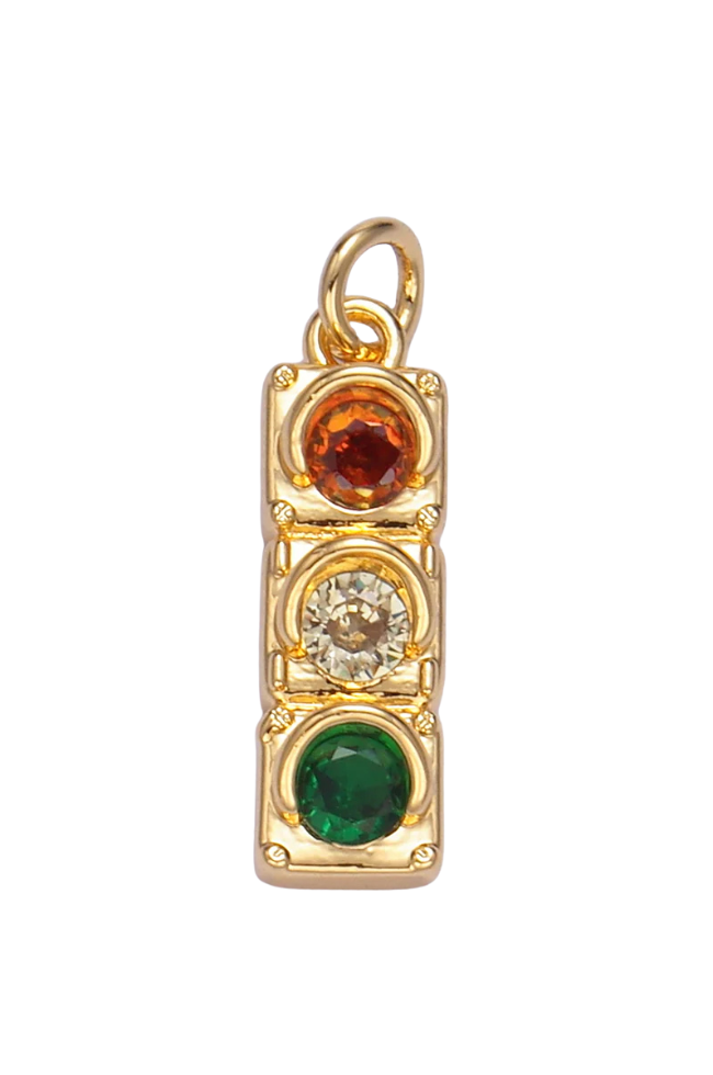 CZ Traffic Light Charm