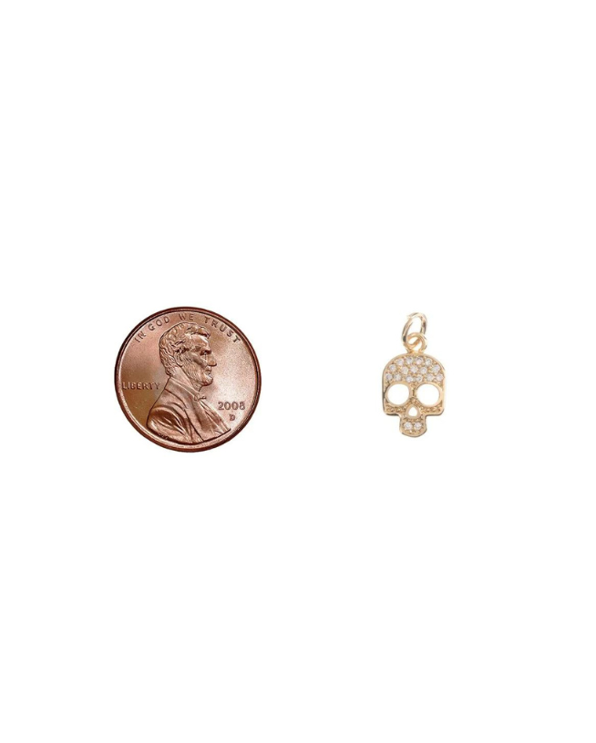 Dainty Pave Skull Charm