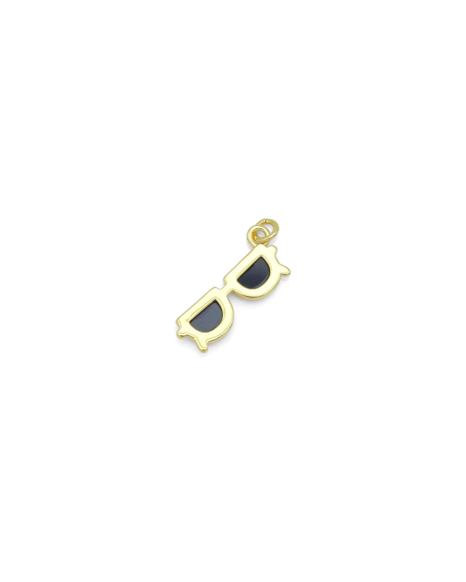Black Enamel Gold Sunglasses Charm