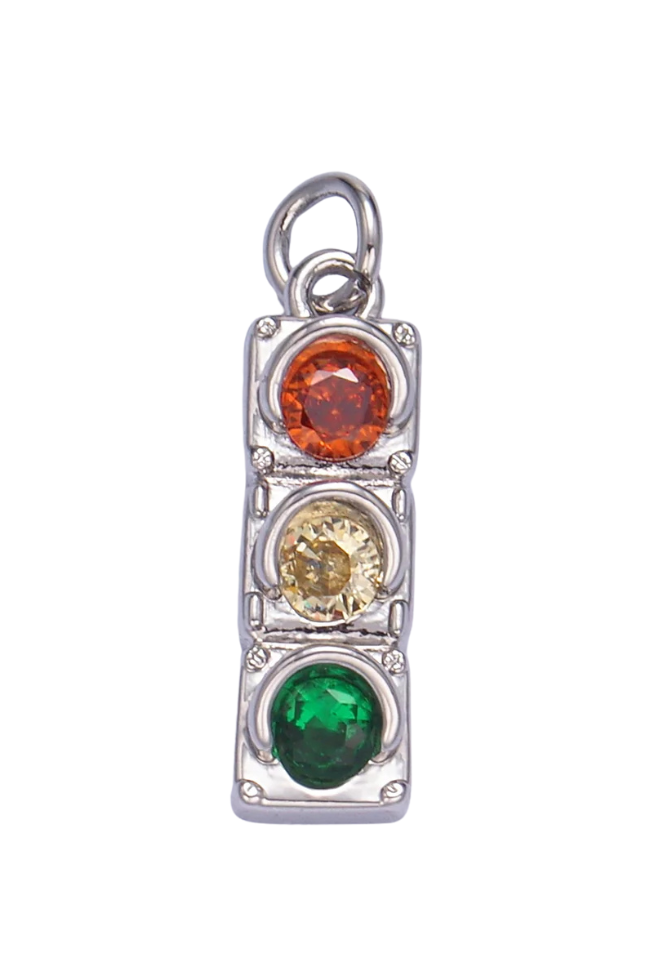 CZ Traffic Light Charm