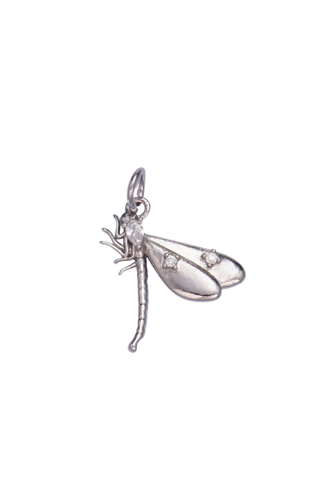 CZ Dragonfly Charm