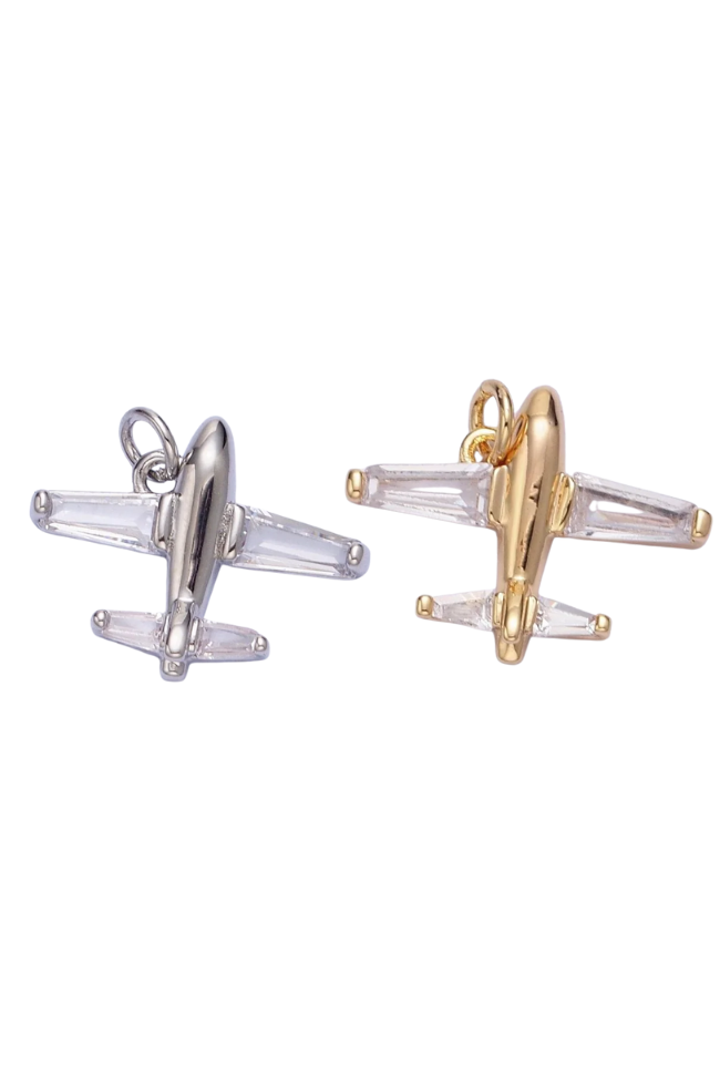 Baguette Airplane Charm