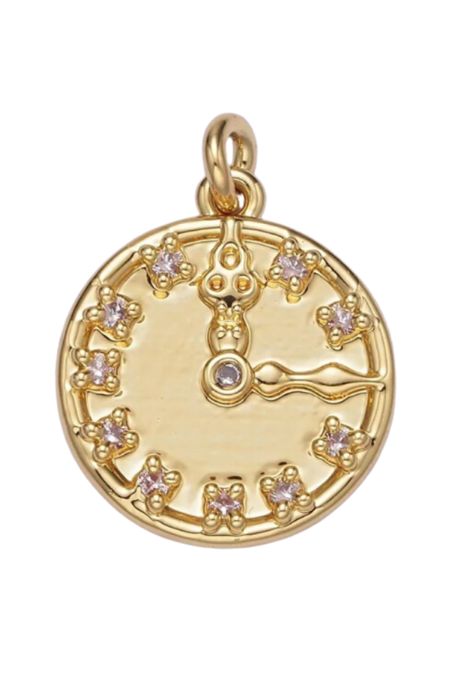 CZ Clock Charm