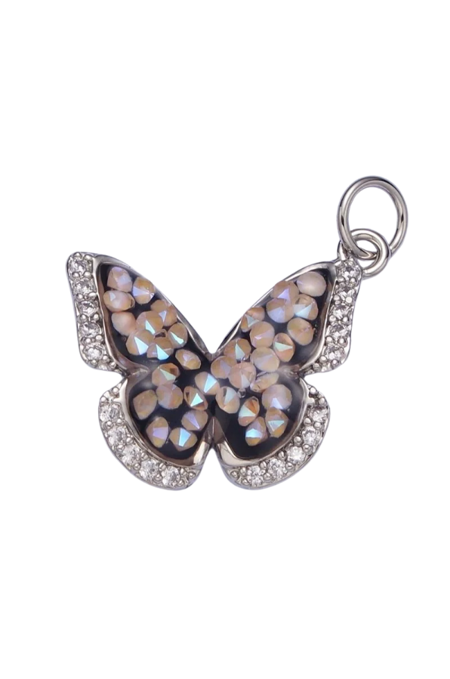 CZ Stone Butterfly Charm
