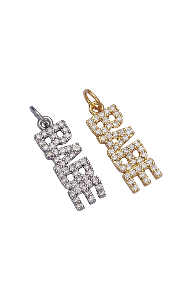 CZ Babe Word Charm