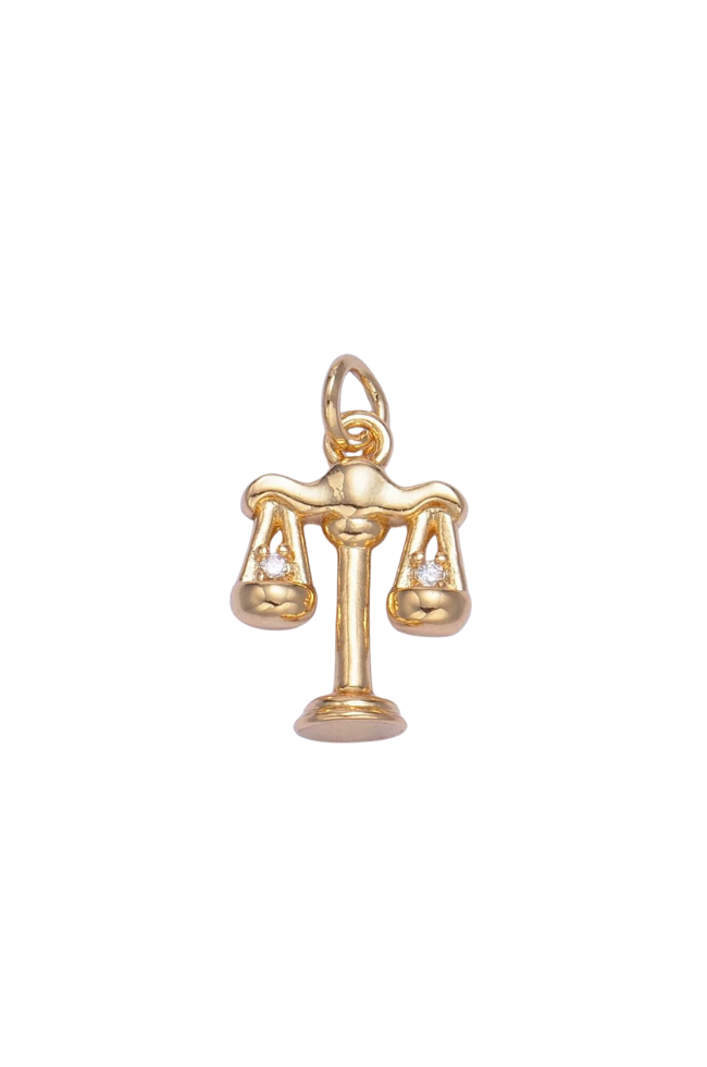 CZ Law Scales Charm