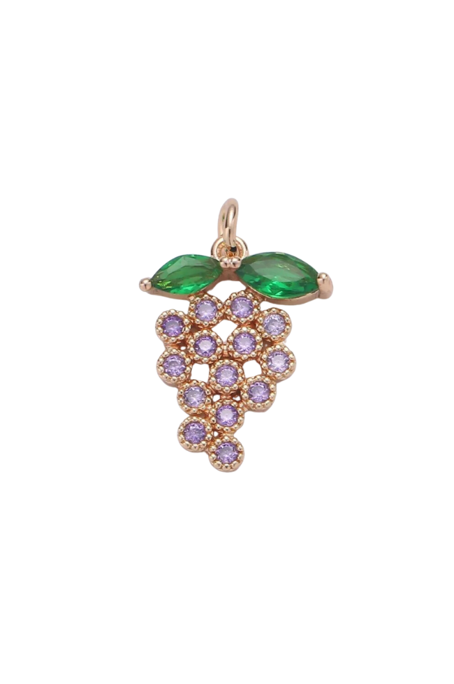 CZ Grapes Charm