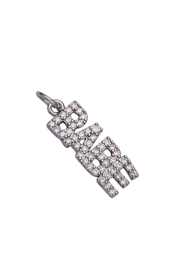 CZ Babe Word Charm