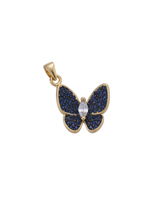 Colorful Pave Butterfly Charm