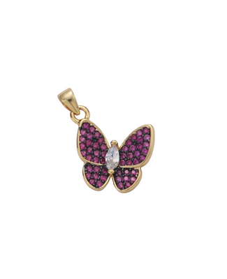 Colorful Pave Butterfly Charm