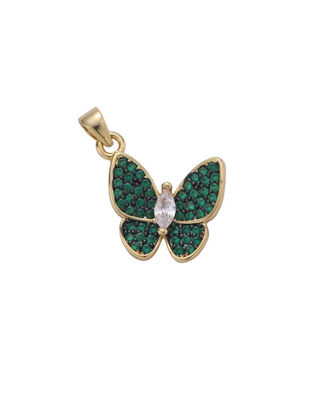 Colorful Pave Butterfly Charm