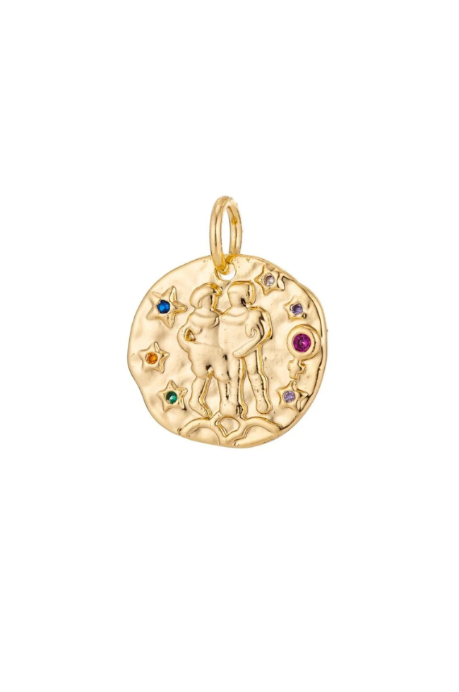 Colorful CZ Zodiac Coin Charm