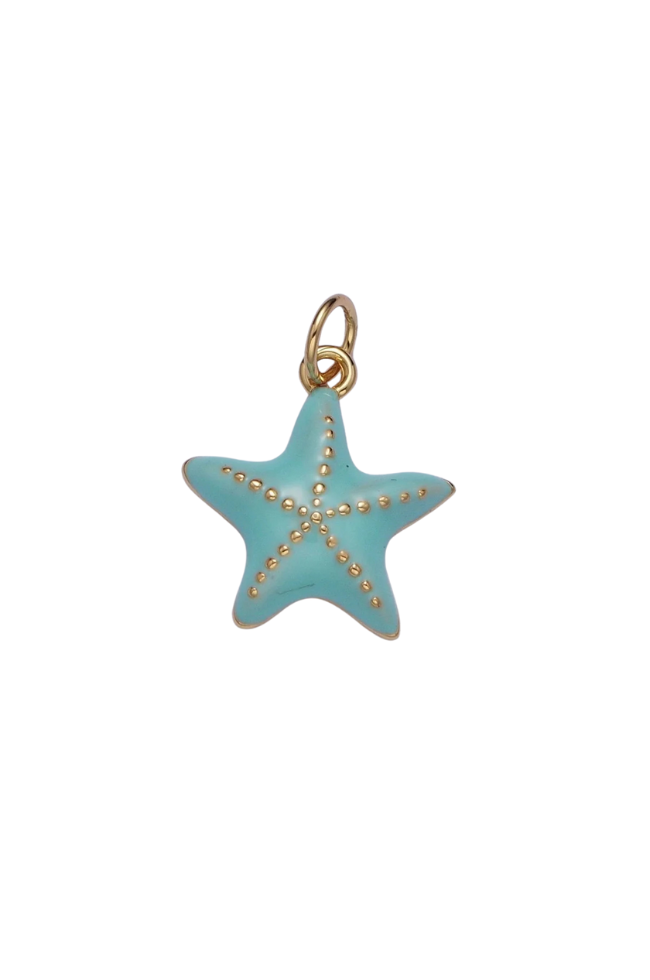 Blue Enamel Starfish Charm