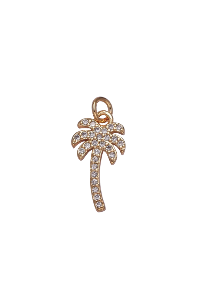 CZ Palm Tree Charm
