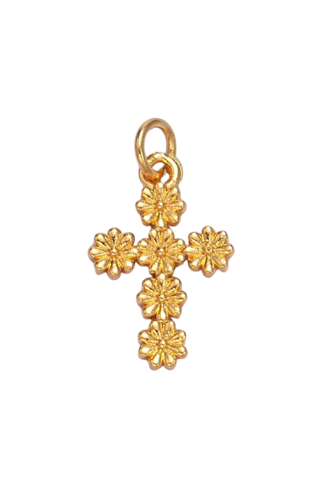 Daisy Cross Charm