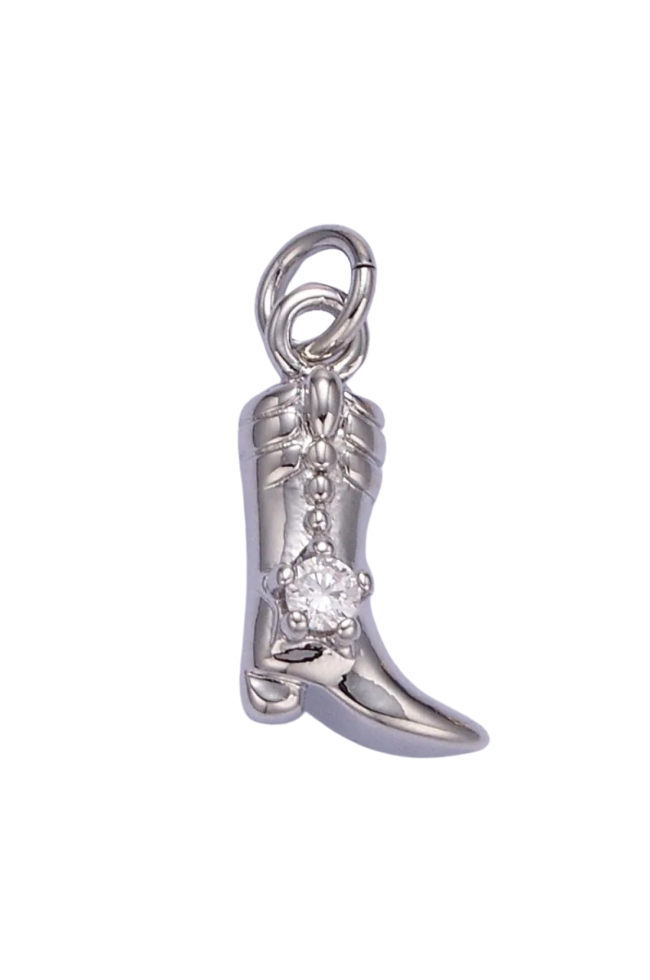 CZ Mini Cowboy Boot Charm