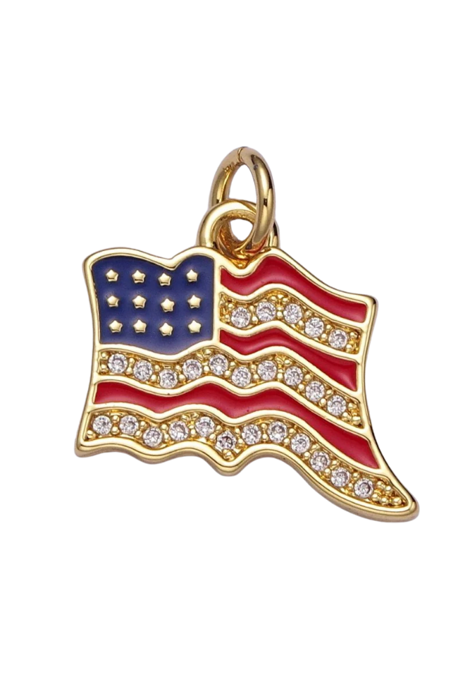CZ Flag Charm